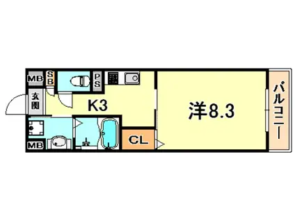 リブェール天城(1K/2階)の間取り写真