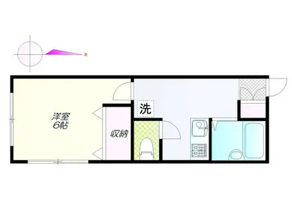 ウイング三軒茶屋(1K/1階)の間取り写真
