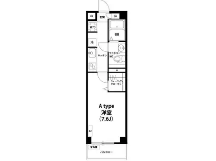 リブリ・リナピエナ(1K/2階)の間取り写真