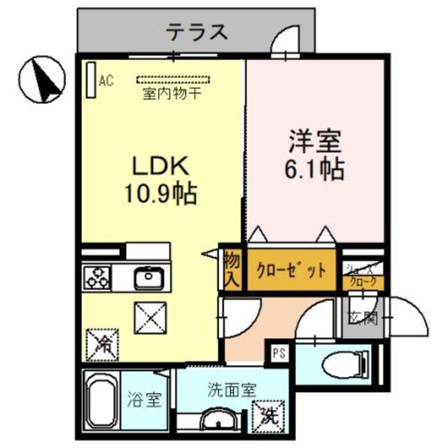 ルミノーザ(1LDK/1階)の間取り写真