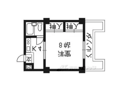 メゾンこやま南棟(1K/3階)の間取り写真