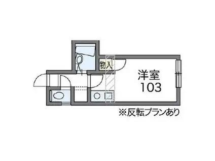 北34条第12(1K/2階)の間取り写真