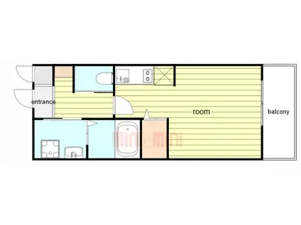 OCTA青木(ワンルーム/1階)の間取り写真
