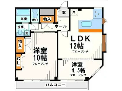 アメニティ ツカサ(2LDK/2階)の間取り写真