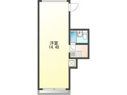 HARVEY RESIDENCE TAIKO(ワンルーム/3階)の間取り写真