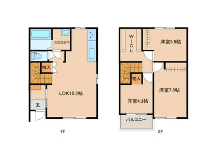 八ツ並アパート(3LDK/1階)の間取り写真