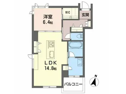シェーナーヴァルト錦町(1LDK/3階)の間取り写真