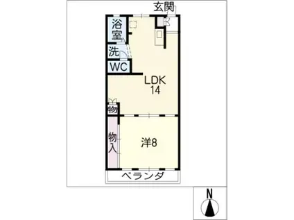 ジードルンク(1LDK/1階)の間取り写真