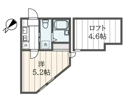 コリーナ羽沢(1K/1階)の間取り写真