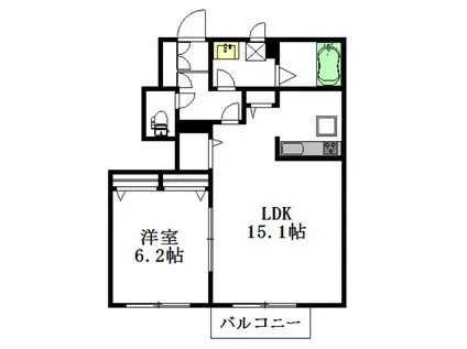 グレースシャトレ(1LDK/1階)の間取り写真