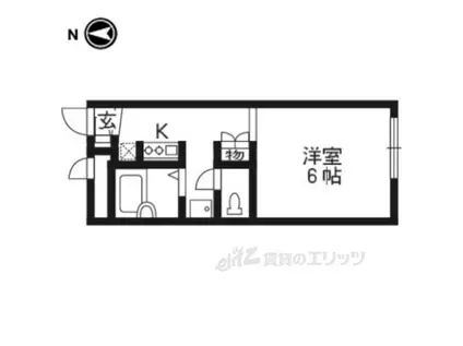 レオパレスLA PRIMAVERA(1K/1階)の間取り写真