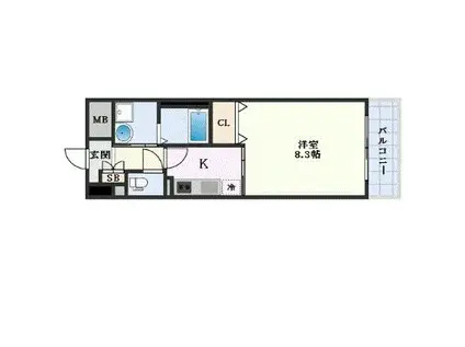 エスペランサ奥田(1K/3階)の間取り写真