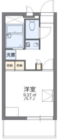 レオパレス徳島(1K/3階)の間取り写真