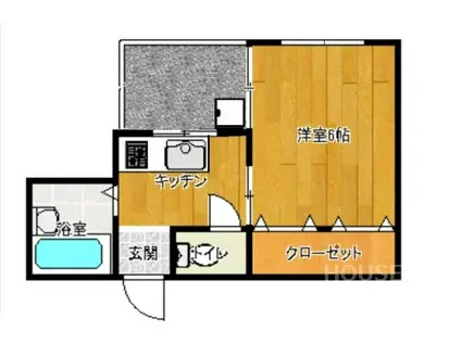 コーポ下山(1K/2階)の間取り写真