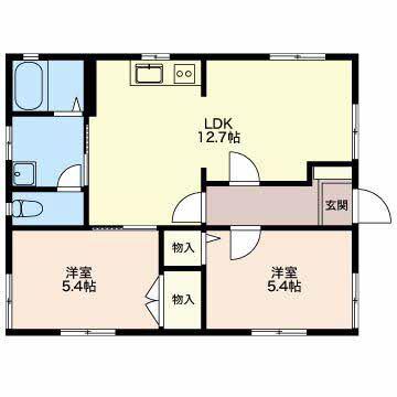 ステラTAKATSUKA(2LDK/1階)の間取り写真