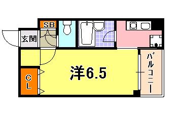 ラ・フォンテ新神戸(1K/10階)の間取り写真
