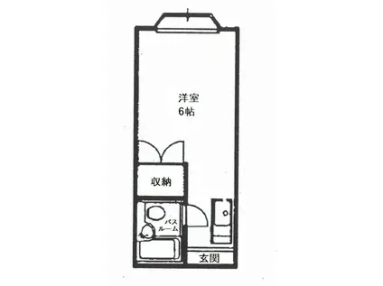 御所野ハイツC(ワンルーム/1階)の間取り写真