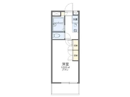 ミレニアム(1K/2階)の間取り写真