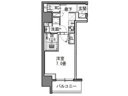 エスレジデンス新御徒町イースト(1LDK/10階)の間取り写真