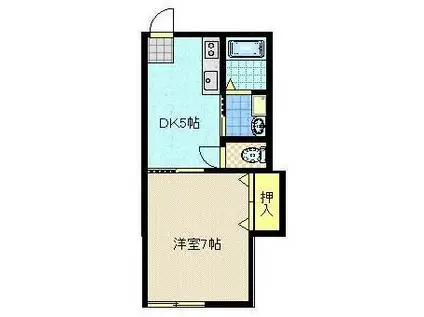 グレージュコート(1K/1階)の間取り写真