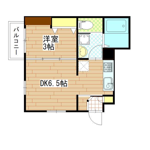 LIBRA COURT東仙台(1DK/1階)の間取り写真