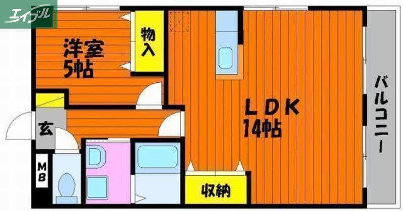 サンテロワOMORI(1LDK/3階)の間取り写真