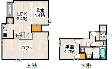 CB東比恵テルス(2LDK/1階)の間取り写真