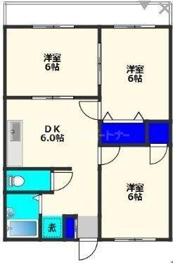 ライフ21(3DK/2階)の間取り写真