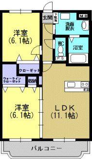 Y&M 彩(2LDK/2階)の間取り写真
