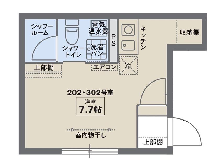 COCOFLAT EKODA(ワンルーム/3階)の間取り写真
