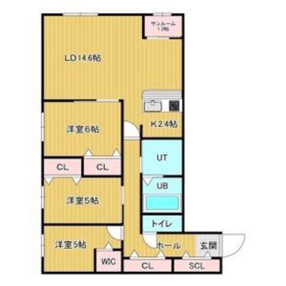 CLARK千代台II(3LDK/3階)の間取り写真