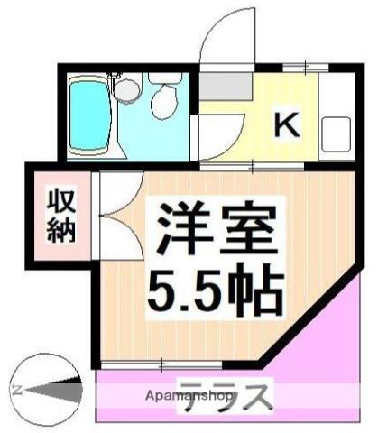 コーポ福田A棟(1K/1階)の間取り写真