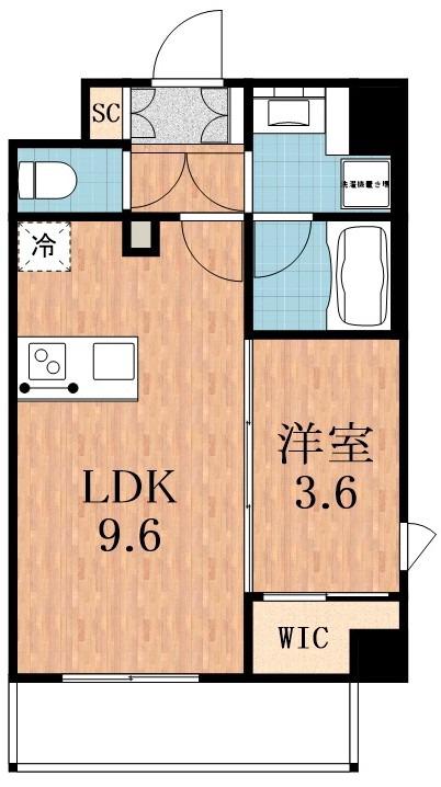 AUFTAKT 天王寺(1LDK/2階)の間取り写真