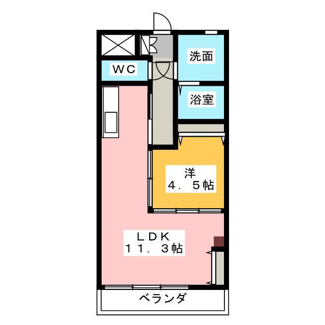 オー・エ・ヴァーレ(1LDK/3階)の間取り写真