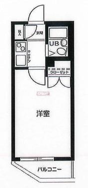 ダイホープラザ千駄木(1K/6階)の間取り写真