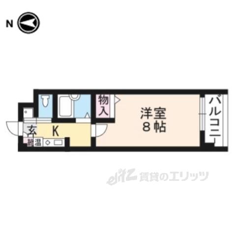 ソレイユ・ルーチェ(1K/2階)の間取り写真