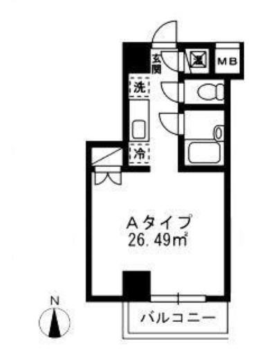 クラブリーシュ(1K/7階)の間取り写真