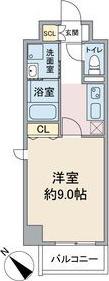 アールグラン瑞穂(1K/2階)の間取り写真
