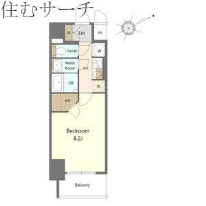 S-RESIDENCE四日市市堀木AMANTE(1K/13階)の間取り写真