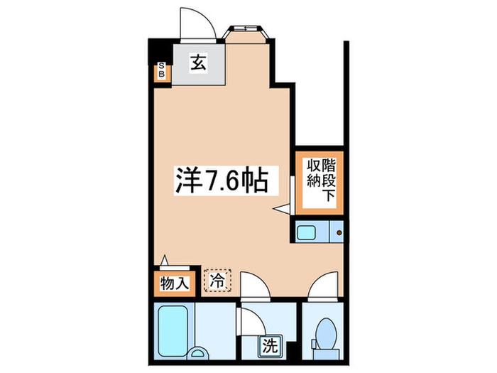 ピースコート池袋(ワンルーム/1階)の間取り写真