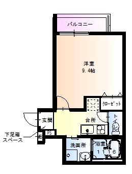 フジパレス武庫川駅東II番館(1K/1階)の間取り写真