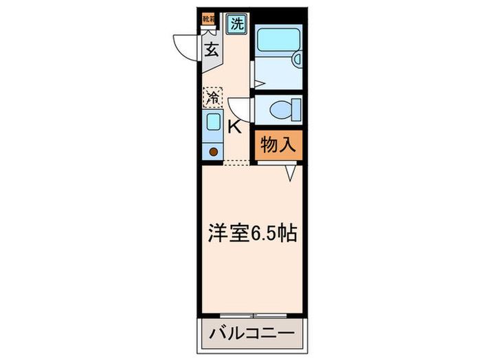レジデンスII(1K/3階)の間取り写真