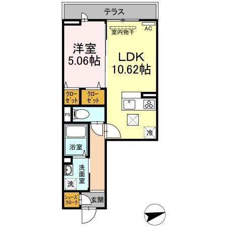 セジュール西台4(1LDK/1階)の間取り写真