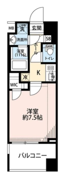 プレール・ドゥーク蔵前(1K/3階)の間取り写真