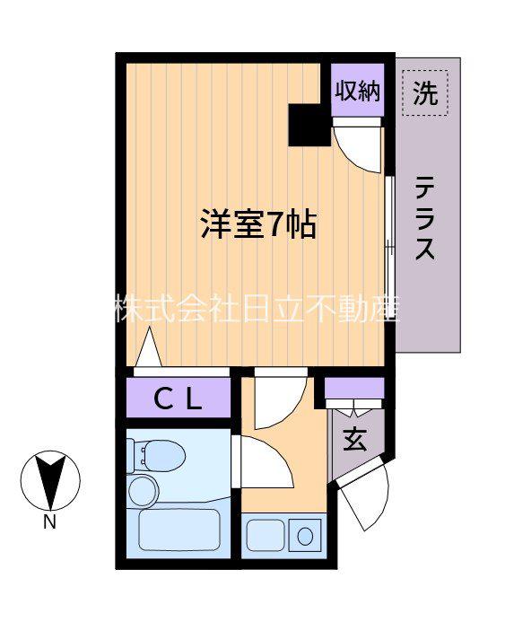 リベルテ笹塚(1K/1階)の間取り写真