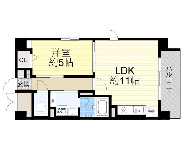 プレステイジEXE(1LDK/1階)の間取り写真