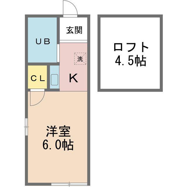 プチグレイス塚口弐番館(ワンルーム/2階)の間取り写真