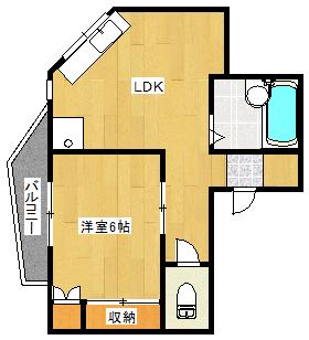 立会川パレス(1LDK/2階)の間取り写真