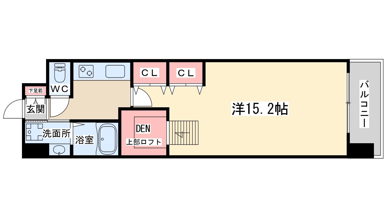 ノース VILLAGE BIRTH PLACE 本館(1K/7階)の間取り写真