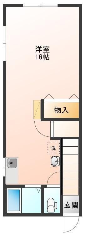 PLAZA館II(ワンルーム/2階)の間取り写真